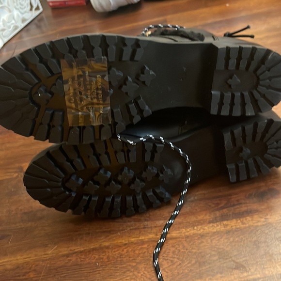 NWOT Kate Spade Combat Boot Leather Faux Fur Lug Sole Sz 6B Style Raquelle - Picture 7 of 7